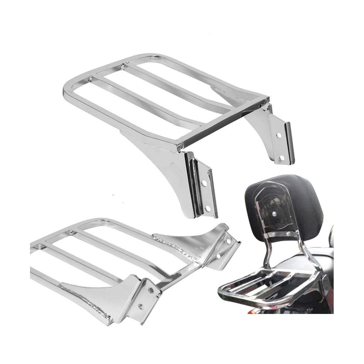 Suitable for Harley Sportster 883 1200 72 48 Dana Big Glide Retrofit Trunk Bracket Motorcycle Rear End Bracket Silver