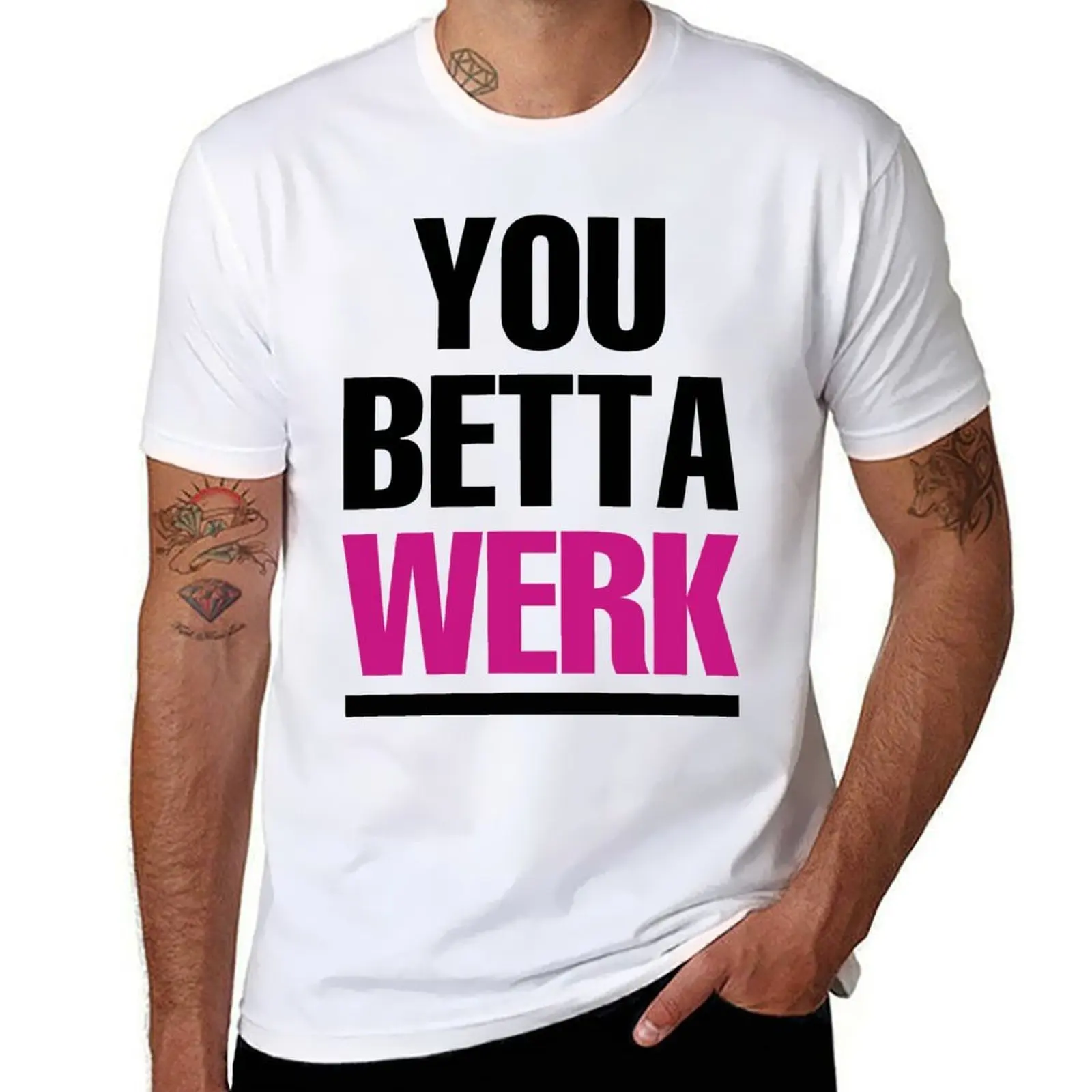 

T-Shirt man WERK t 100% t slim men luxury fit BETTA shirt t shirt man for cotton shirts YOU