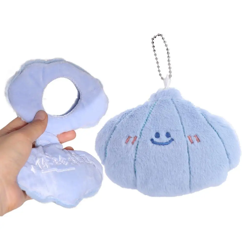 Keychain Plush Makeup Mirror Folding Blue Vanity Mirror Clamshell School Bag Pendant Small Mirror Unisex