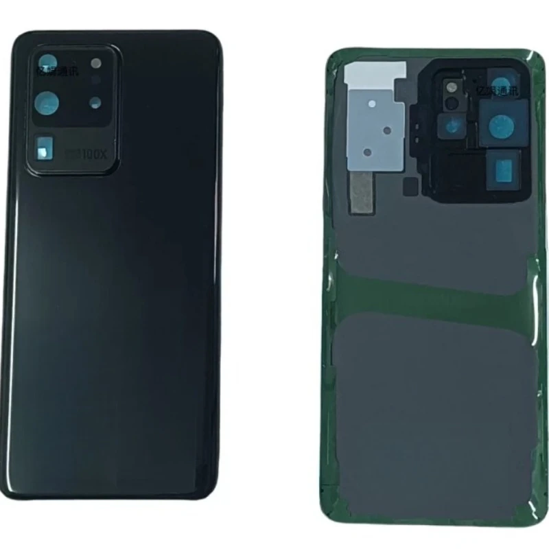 Back Battery Cover Replacement For Samsung Galaxy S20 Ultra S20U 5G SM-G988 Glass Rear Housing Case With Camera Lens Frame