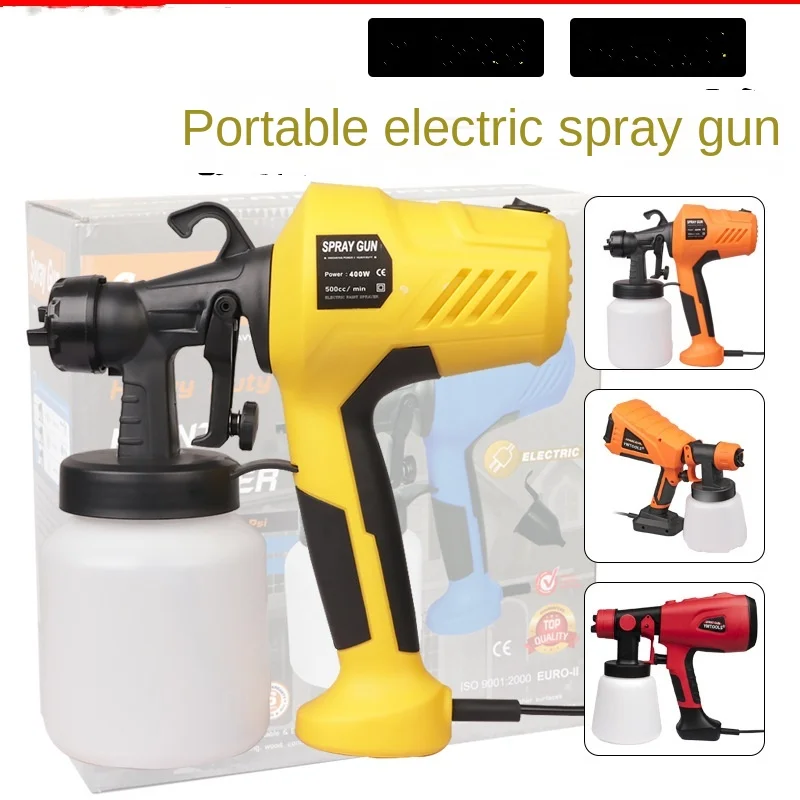 

Portable integrated high-voltage electric plastic spray gun can spray latex paint detachable electric tool