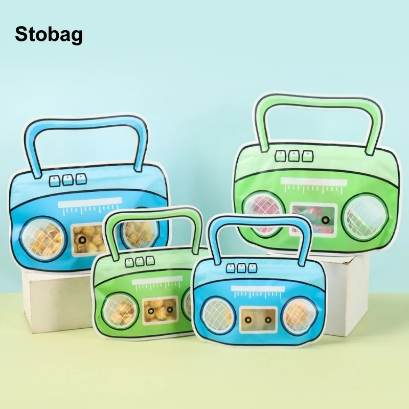 

StoBag 50pcs Cartoon Candy Packaging Bags Ziplock Gift Kids Children Tote Cute Snack Plastic Sealed Food Storage Pouch Party