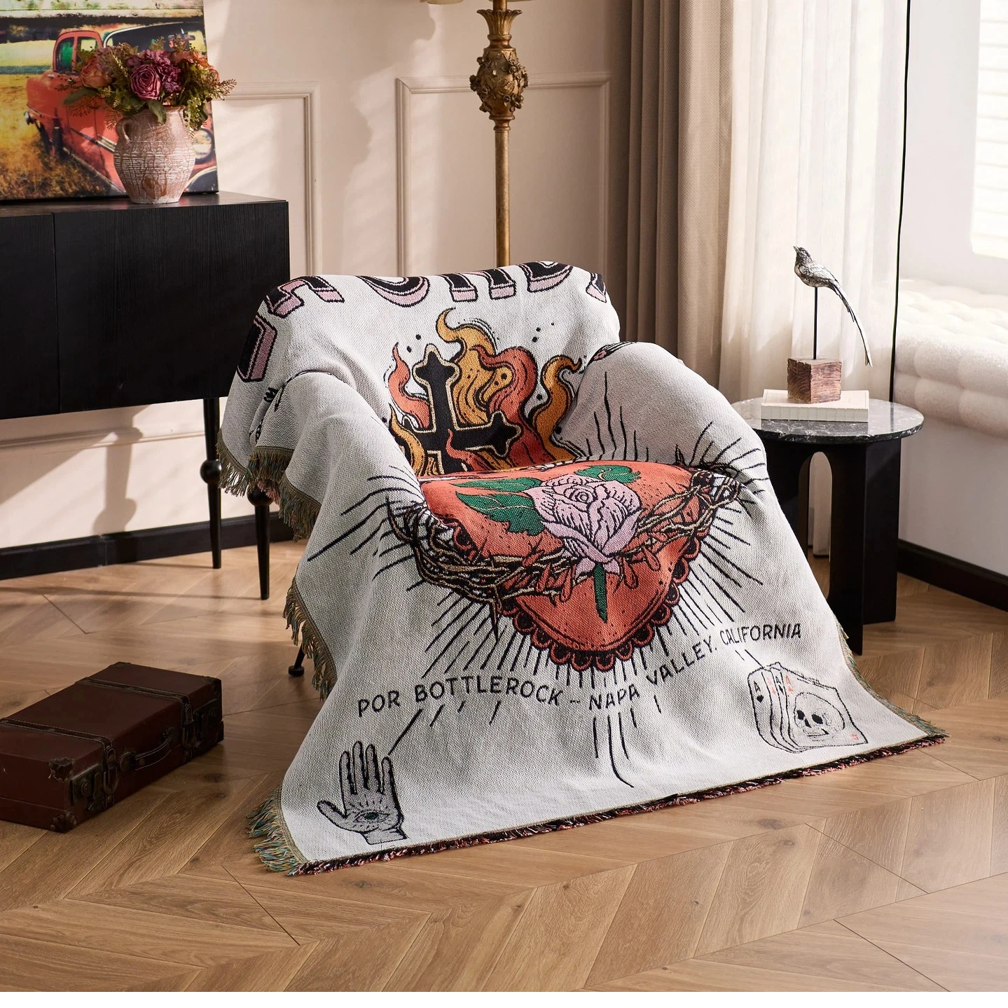 Home Textiles City - Textile City Vintage Tattoo Style Thorned