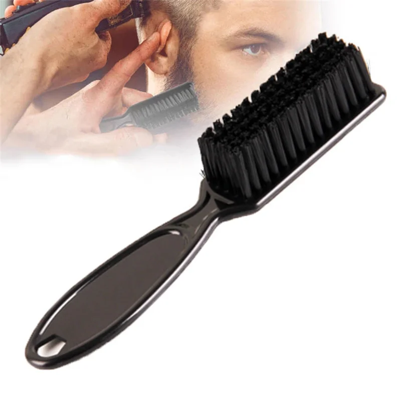 Fade Brush Hair Comb Scissors Cleaning Brush Barber Shop Skin Plastic Handle Hairdressing Soft Cleaning Brush Hair Styling Tools