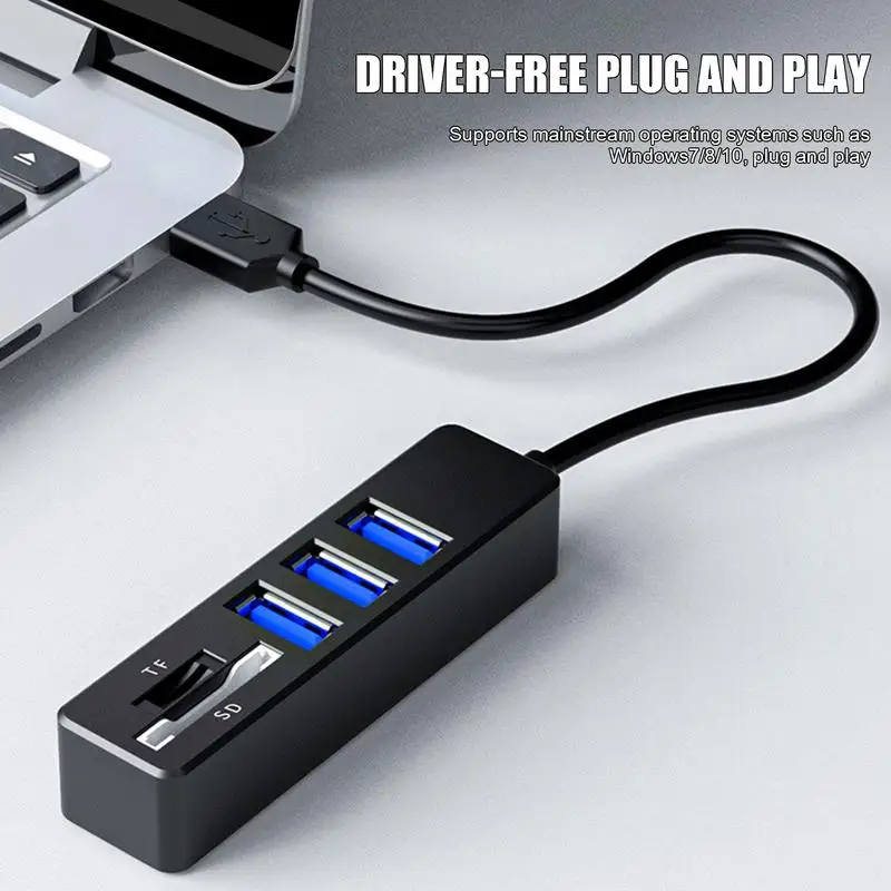 USB Multiport Adapter Portable High-Speed Laptop USB Port Expander Computers & Accessories Direct Docking Station For Camera