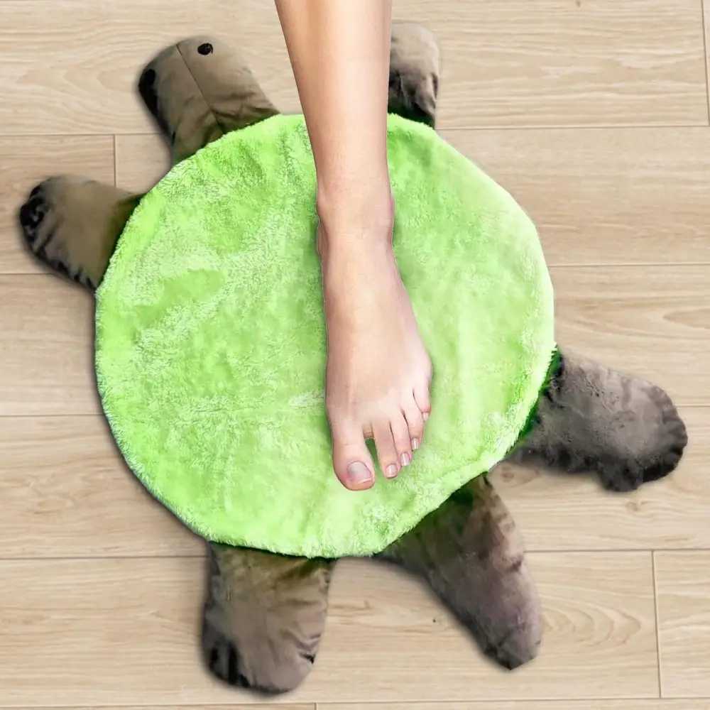 هدية إبداعية على الوجهين ممسحة قدم السلحفاة الأرضية قابلة للغسل وقابلة لإعادة الاستخدام ممسحة أرضية السلحفاة على شكل سلحفاة ممسحة بدون استخدام اليدين