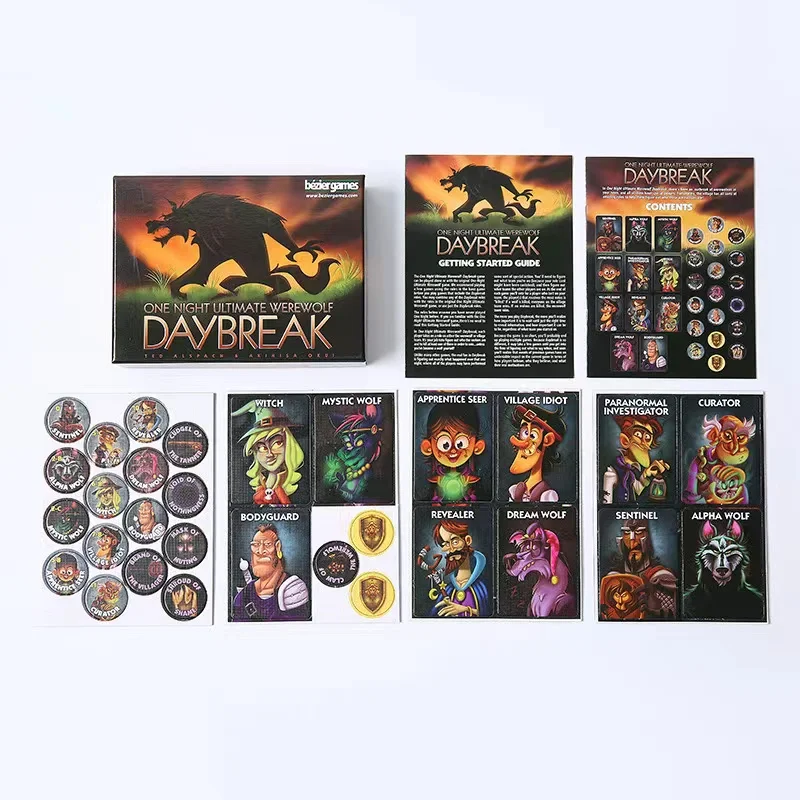 Bezier Games BEZONDB ONDBBEZ One Night Ultimate Werewolf Daybreak Board Game Party Playing