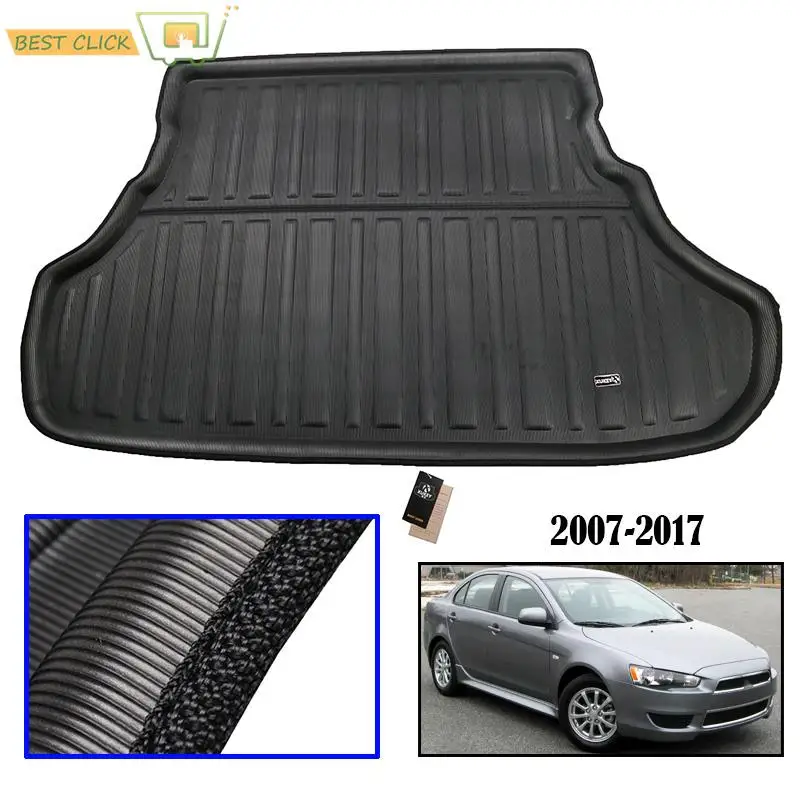 Rear Trunk Cargo Liner Boot Mat Tray Floor Carpet  For Mitsubishi Lancer ex 9 Sedan CJ CF Galant Fortis Type 4 2007 - 2017