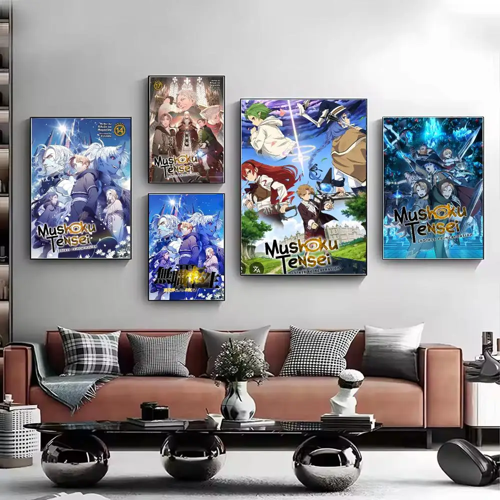 Anime Mushoku Tensei Jobless Reincarnation Poster HD Wall Art Aesthetic Decor for Living Room Bedroom Office Stylish Gift