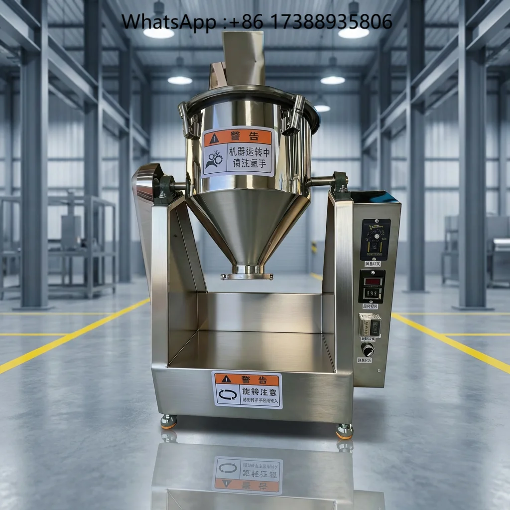 Stainless Steel Lab Powder Mixer | 220V  Forward/Reverse Mixing  High Efficiency, Leak-proof