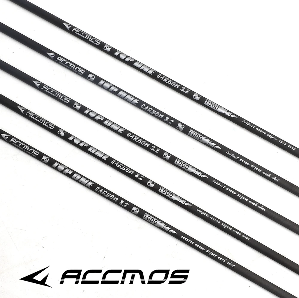 12pcs ID3.2 Carbon Arrow Shaft 30inch Spine 350-1000 Straightness 0.003 Arrow Tubes DIY Archery Shooting Accessories