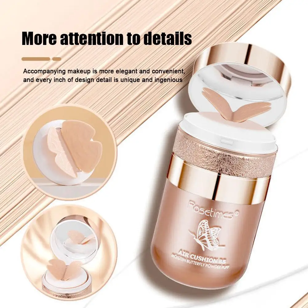 ใหม่ผีเสื้อพัฟ Air Cushion BB CC ครีมแยก Moisturizing Makeup Control แต่งหน้าน้ํามันคอนซีลเลอร์ธรรมชาติฐาน I1M6