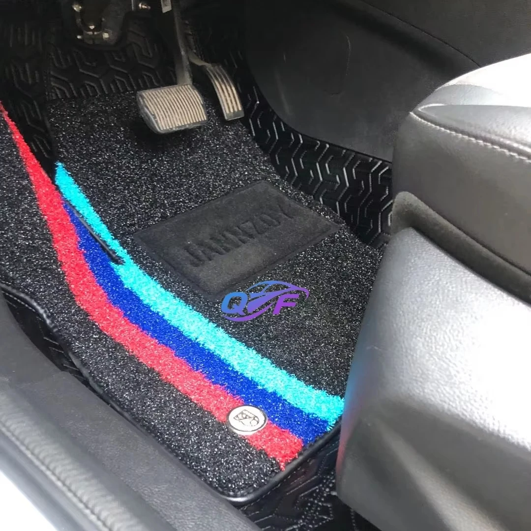 Full Set Position 7d Diamond Car Floor Mat Specific Well Fit Double Layer Leather Pvc Coil 5d Car Carpet Car Floor Mats