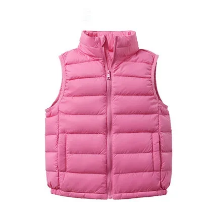 Kids Vest Coat Autumn Winter Ultra Light White Duck Down Jackets for Boys Girls Sleeveless Waistcoats Kids Fluffy Warm Snowsuit