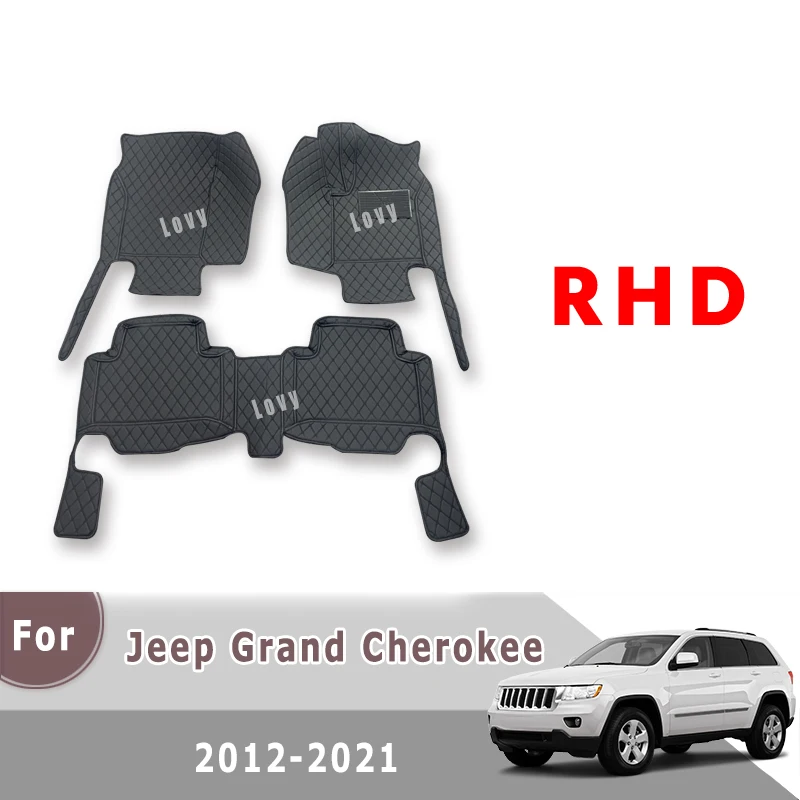 RHD Carpets For Jeep Grand Cherokee WK2 2021 2020 2019 2018 2017 2016 2015 2014 2013 2012 Car Floor Mats Auto Interior Accessory