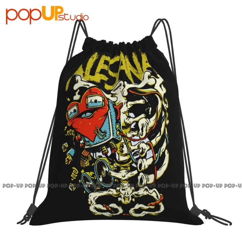 Alesana Post Hardcore Band P-212 Drawstring Bags Gym Bag Portable Large Capacity