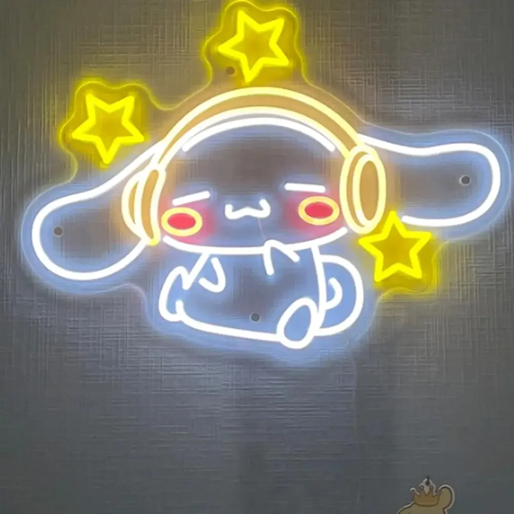 Kawaii Anime Neon Sign, Custom Japanese Neon Light Art Sign, Kids Room Decoration Game Room Wall Neon Light Sign