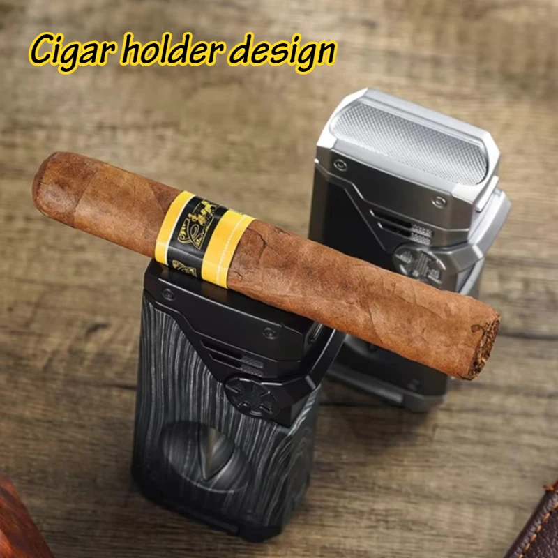 Metal Windproof Torch Lighter Creative Personalized Four Flame Butane Lighter Cigar Specific Lighter Preferred Gift For Men