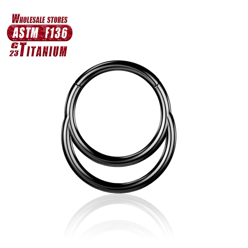 F136 Titan Piercing Schwarzer Nasenring Implantatqualität Scharnier Seamles Ohrring Clicker Knorpel Septum Daith Tragus Schmuck Geschenk – Detail 25
