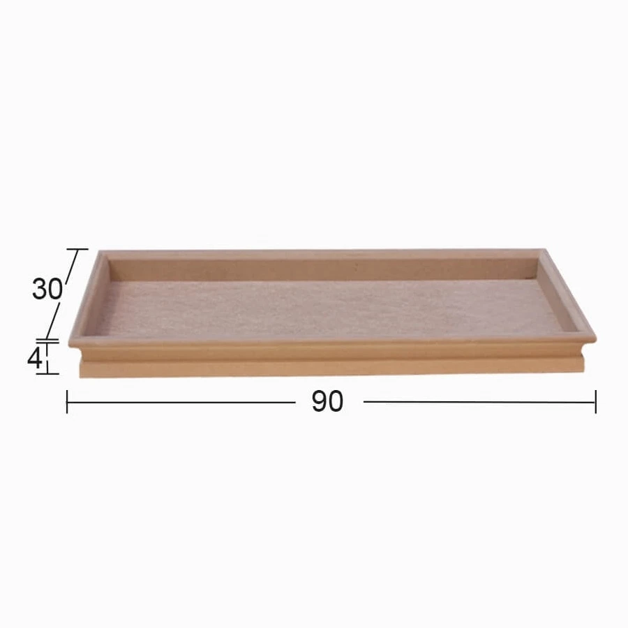 PA184 Large Rectangular Dörtgen Embroidered Board, Mdf Board