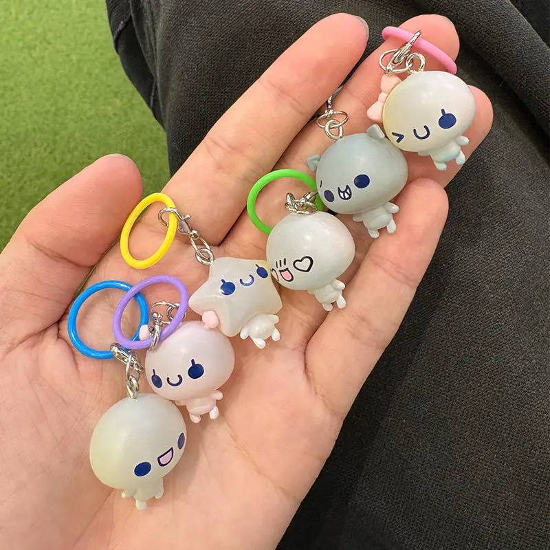 

Bright Link Japanese Authentic Awawa Chubby Round Doll Pendant Cute Expression Emoticon Gashapon Bag Charm Keychain