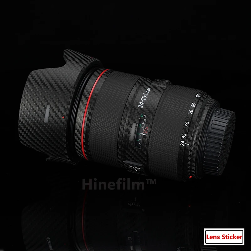 Hinefilm الجلد لكانون EF24-105 F4 II عدسة ملصق 24 105 التفاف غطاء لكانون EF 24-105 مللي متر f/4L IS II USM عدسة مائي الجلد 24105