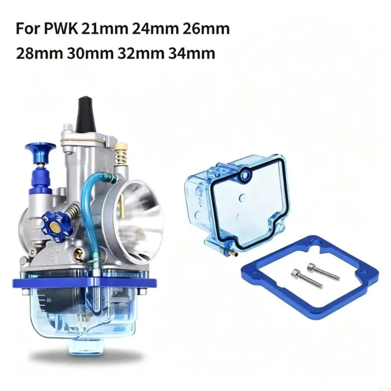 Clear Carburetor Float Bowl with Seal Frame and Screws, Quick Removal Service Bowl for Inspection, Cleaning and Routine D7YA