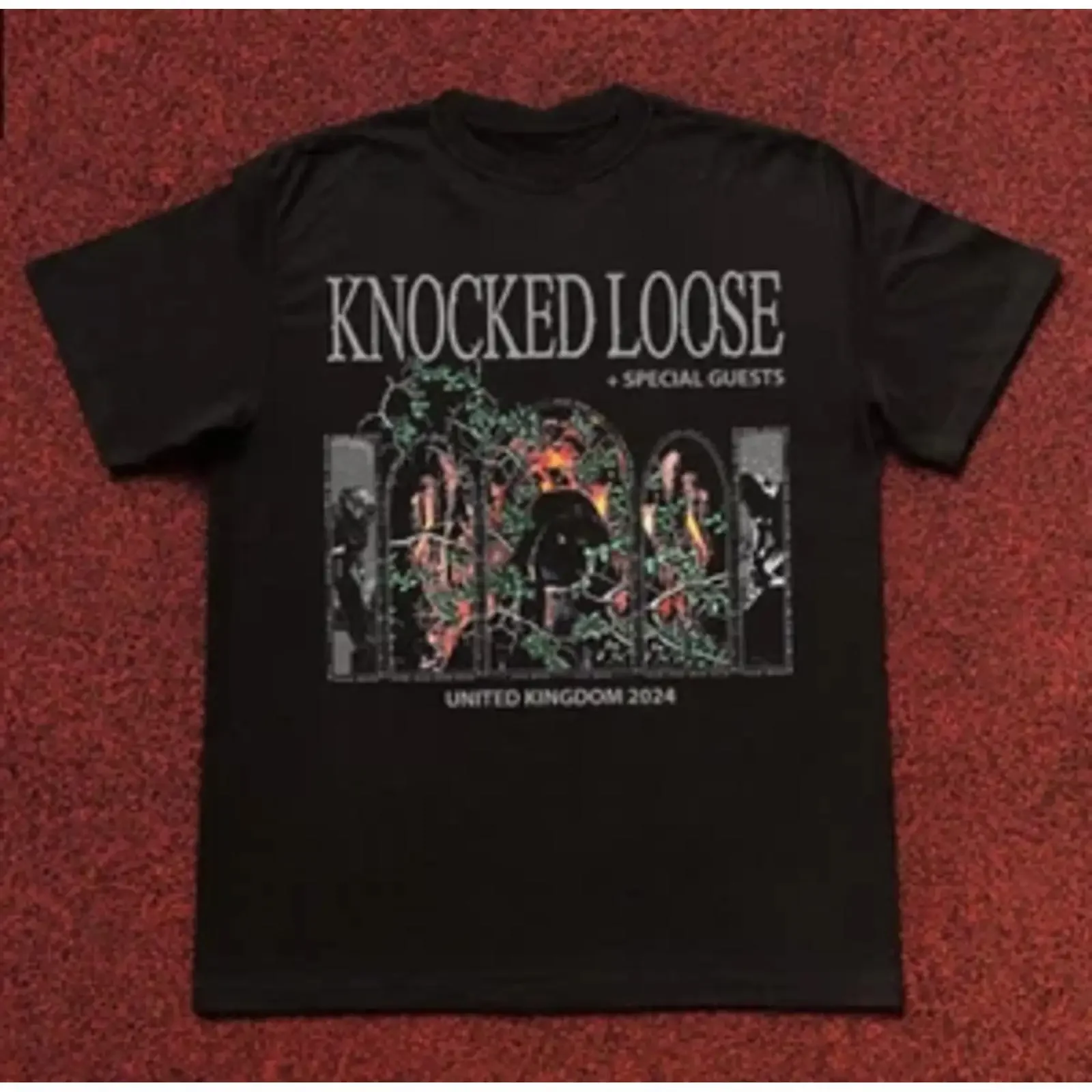 Knocked Loose Band United KingDom 2024  T Shirt vintage Washed Top For Everyday Wear graphic Breathable Stylish Slightly Casual