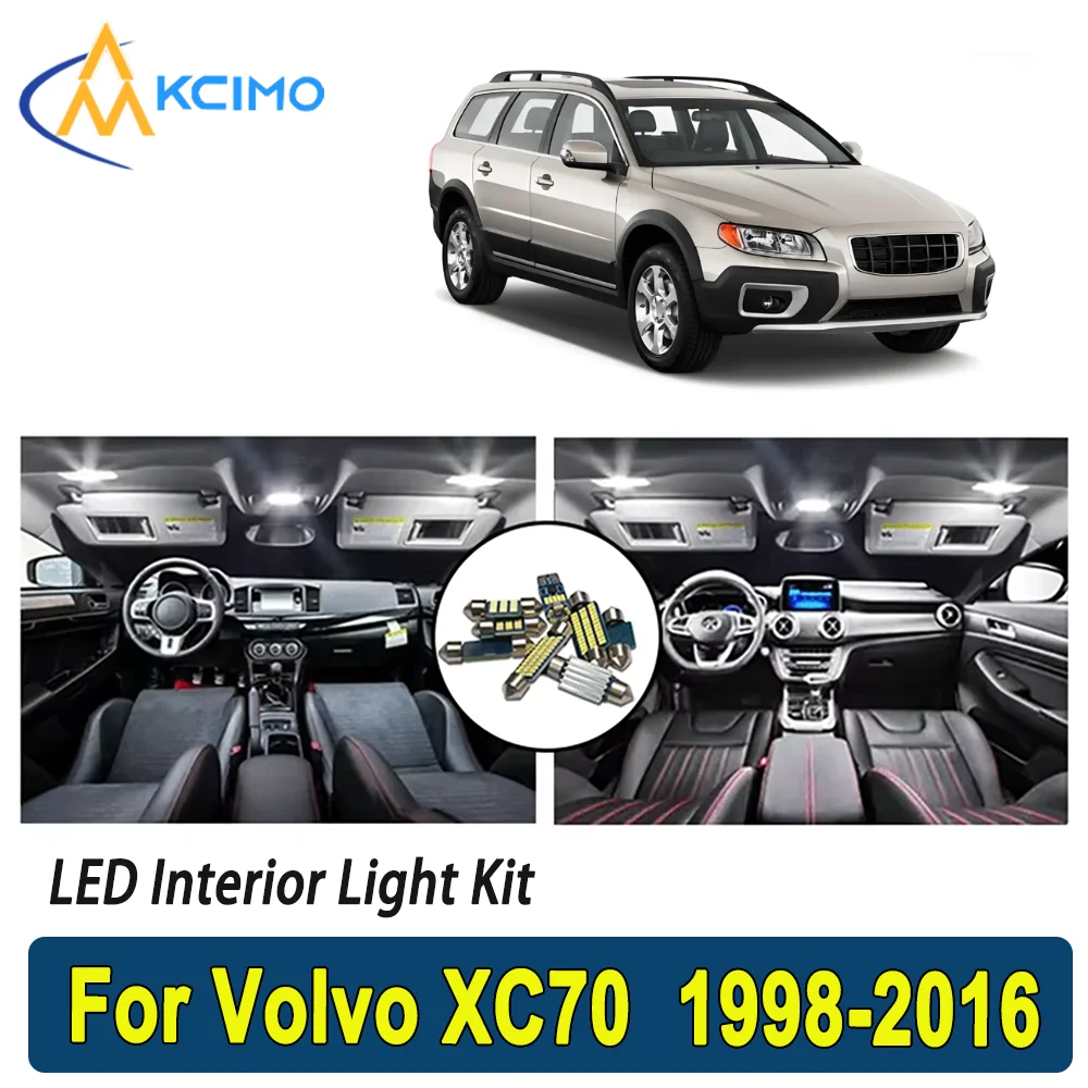 

Kcimo LED For Volvo XC70 1998- 2010 2011 2012 2013 2014 2015 2016 Premium Bright LED Interior Dome Map Trunk Light Kit Car Led