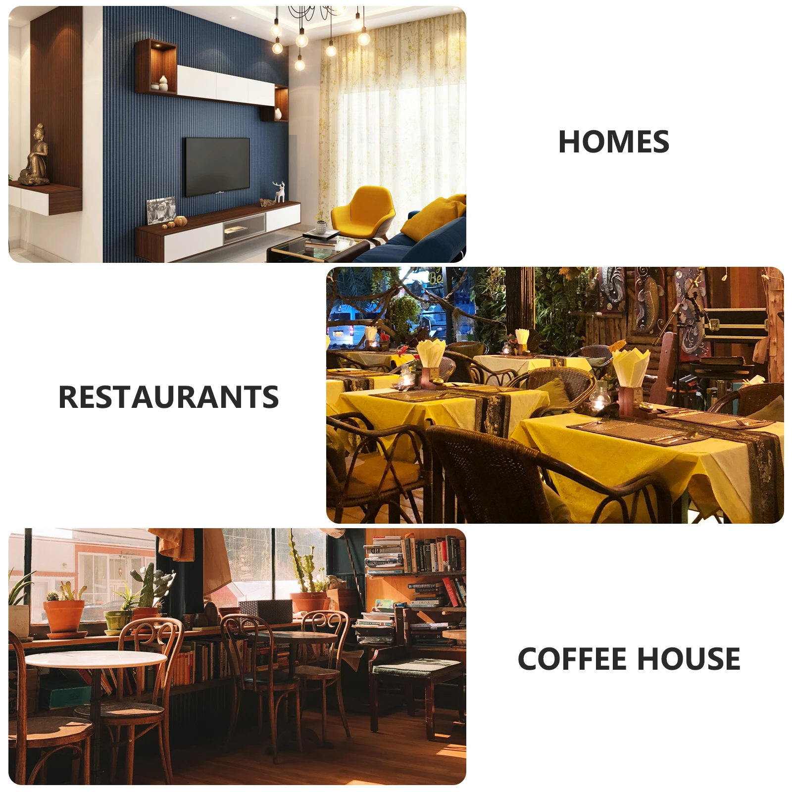 

4 Pcs Message Board Erasable Notepad Dinner Table Top Easel Wooden Restaurant Signs