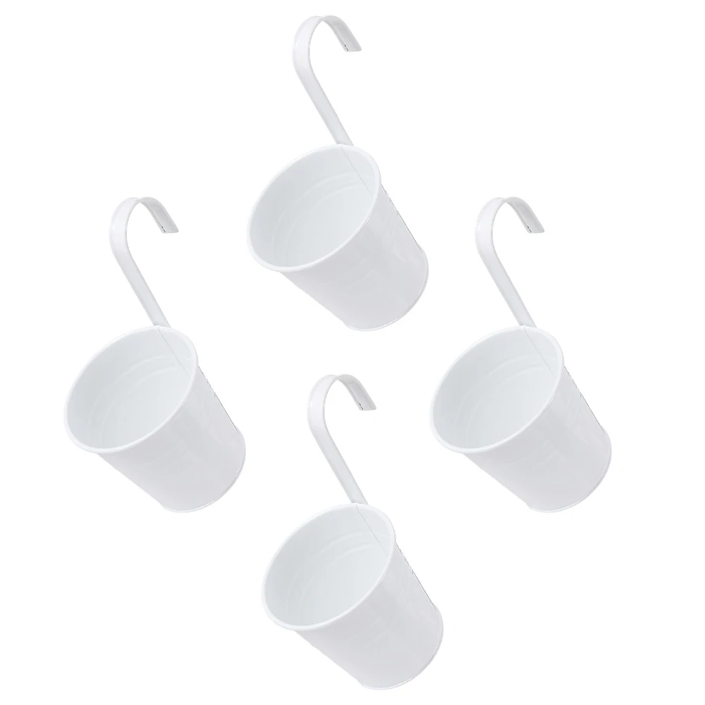 

4Pcs Balcony Hanging Buckets Durable Flower Planter Creative Garden Decor Indoor Home Patio Balcony Decoration