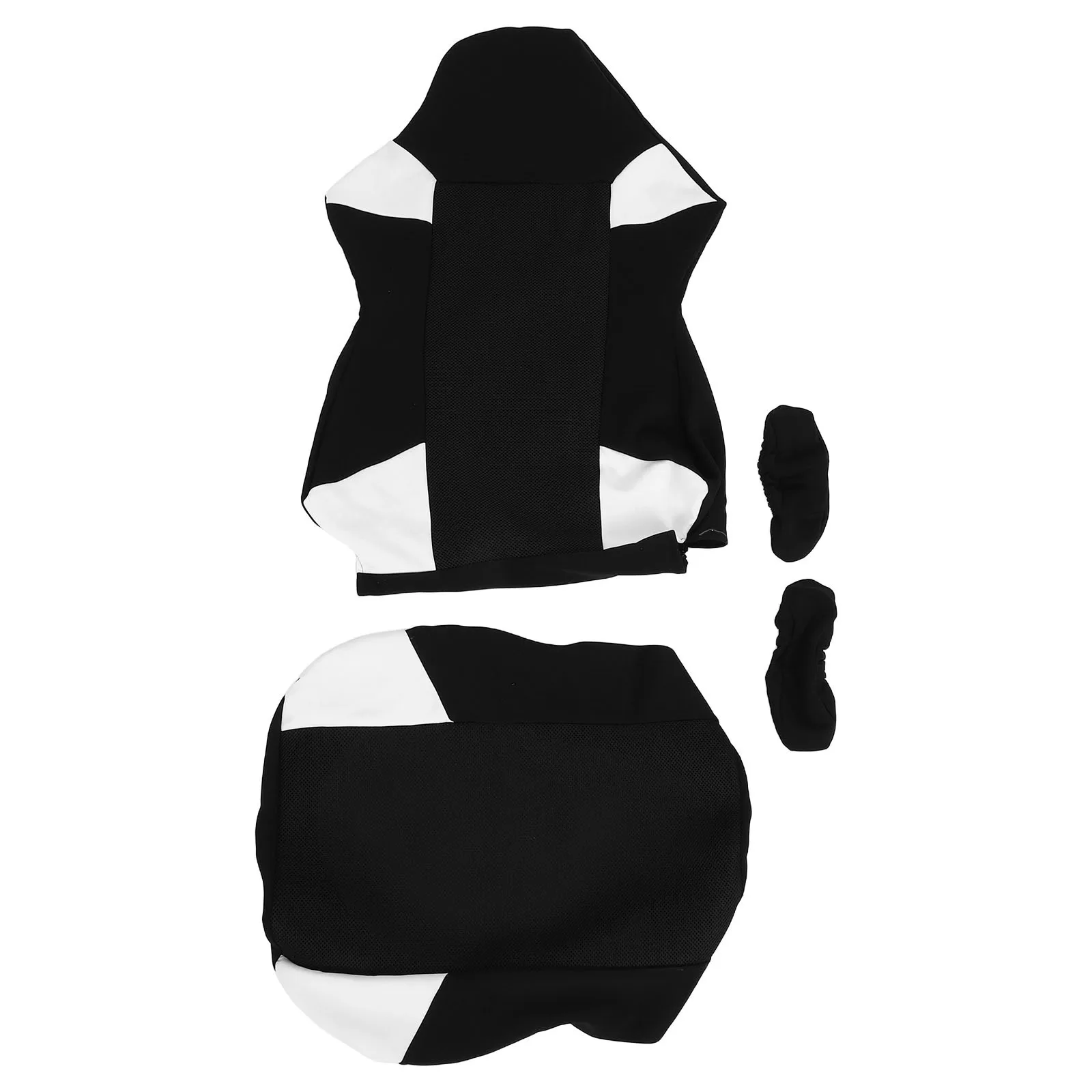 

1Set Stretchable Gaming Chair Cover Black White Mesh Cloth Breathable Scratch Resistant Protector Seat Backrest Armrest