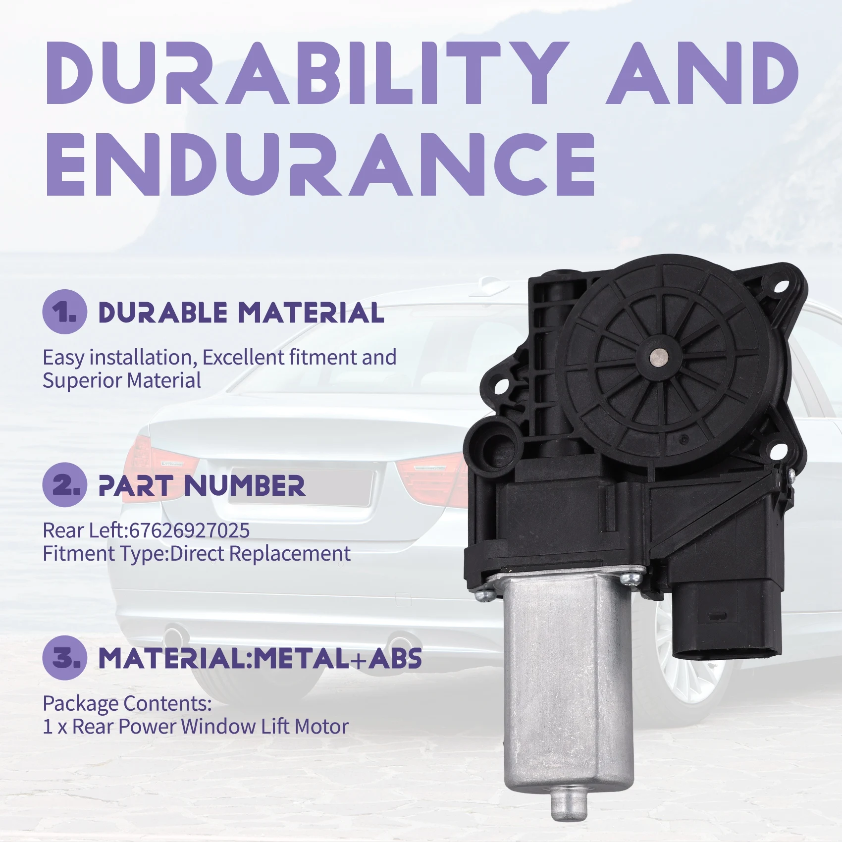 

A51K-Silnik подъема заднего стекла, двигатель подъема окна, двигатель подъема окна для BMW, задний левый