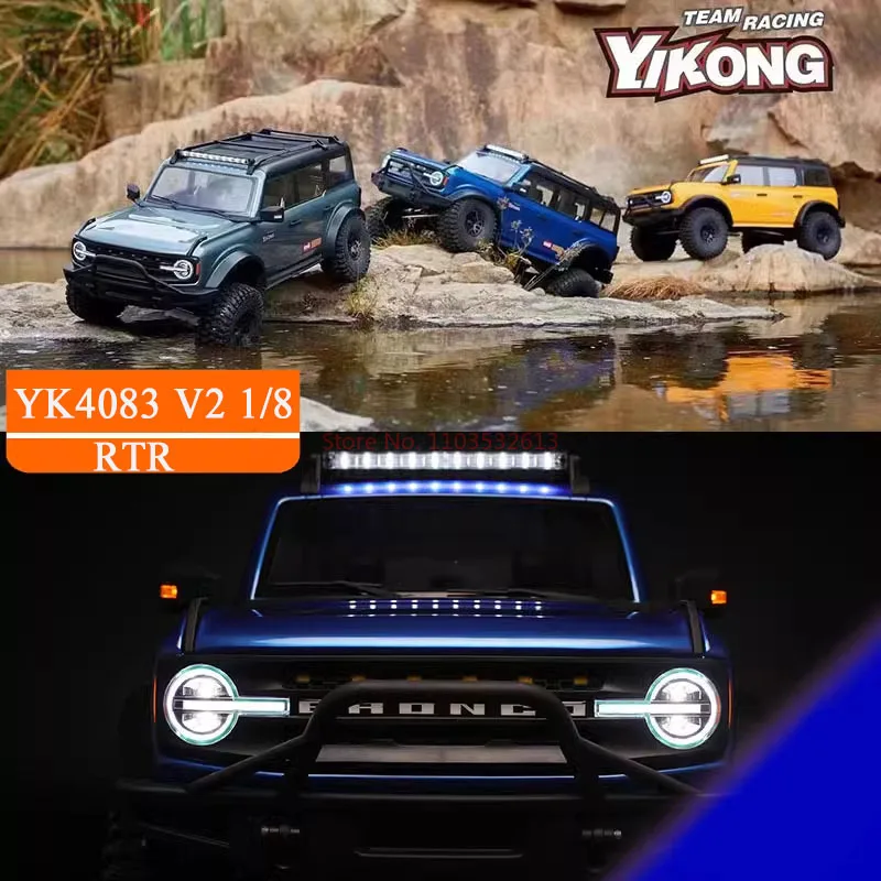 Yk4083 V2/V3 New 1/8 Remote Control Electric Simulation Ford Liema 4wd High And Low Speed Climbing Off Road Vehicle