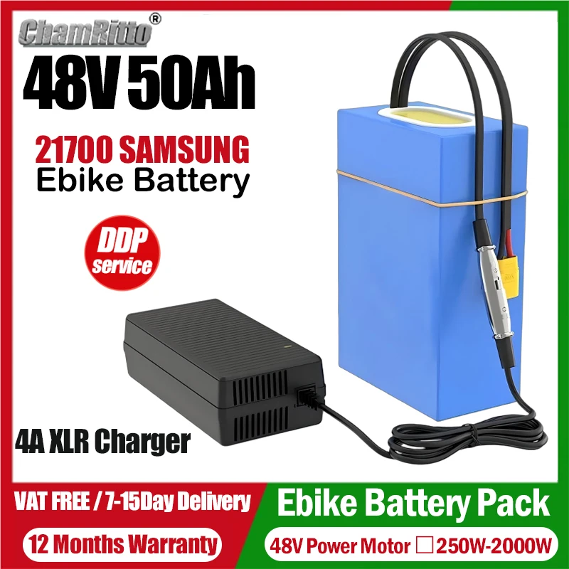 

48V E bike Elektrische Fiets cham rider 20ah 25ah 30ah 40ah 50ah Bafang 48V 500W 1000W 1500W 2000W Power 21700 Lithium Batterij
