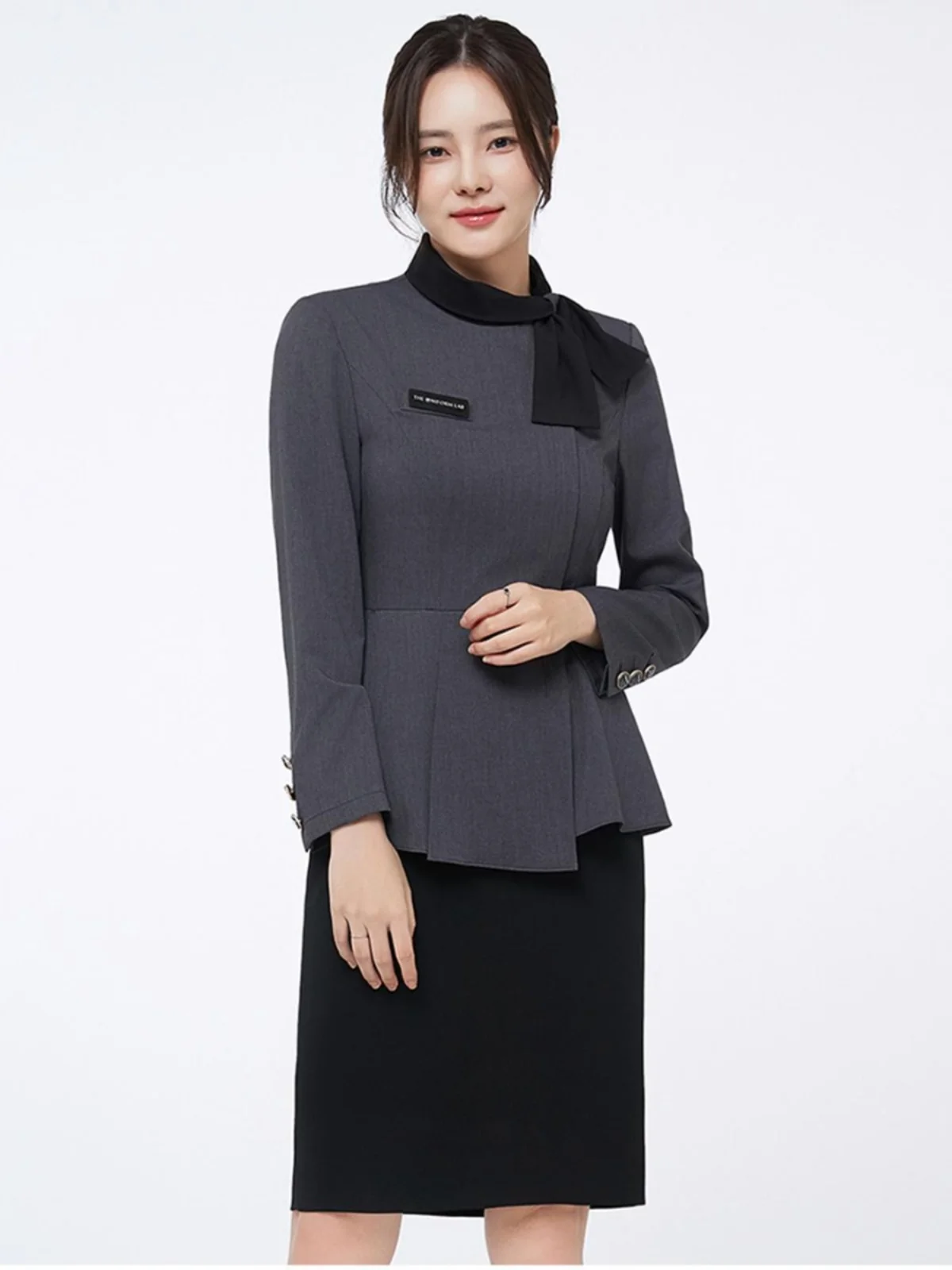 

Профессиональный женский костюм с юбкой для терапевтов, сотрудников ресепшн, менеджеров магазинов, комплект с длинными рукавами для женщин