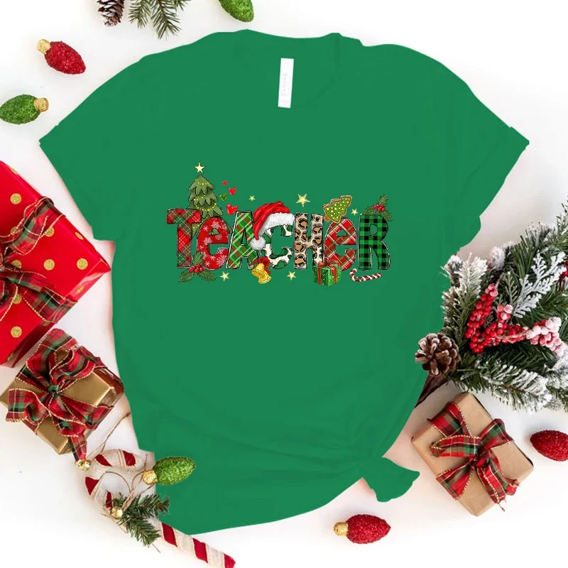 New Hot Christmas Teacher Print T-Shirts Women Men Summer Casual T-Shirts O Neck Short-Sleeved T-Shirts Fashion Shirts Tee