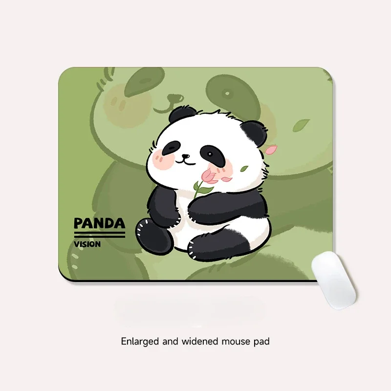 

Panda Mouse Pad Rubber PC Gaming Boys Girls Cute Cartoon Mousepad Convenient Soft Office Keyboard Kawaii Desktop Mat 21x26cm