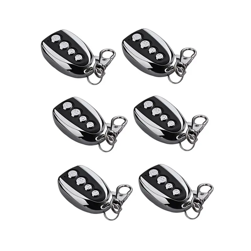 

N75R-Universal Remote Control 6Pcs 433.92Mhz 4-Button Keychain Duplicator For Garage Doors And Gates For Garage Door Opener