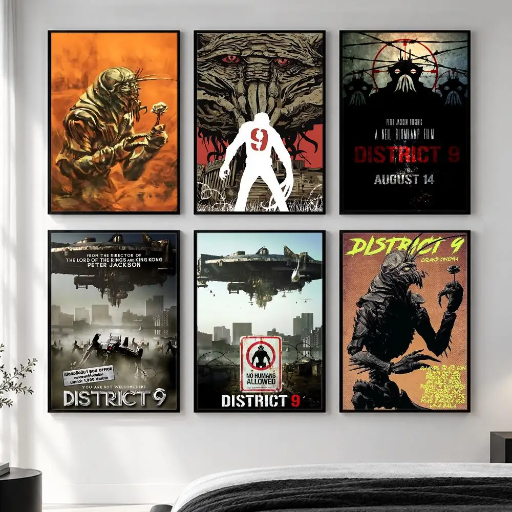 movie District 9 Poster  HD Poster Simple Home Decoration Suitable for Living Room Bedroom Corridor Gift Giving