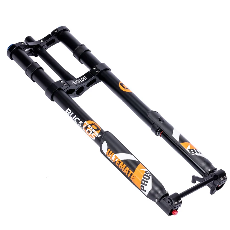 

Factory Outlet BUCKLOS Mountain Bike Front Fork Both Shoulders Snowfield Back Fork20/26"Barrel Shaft 15*150mm Damping Cone