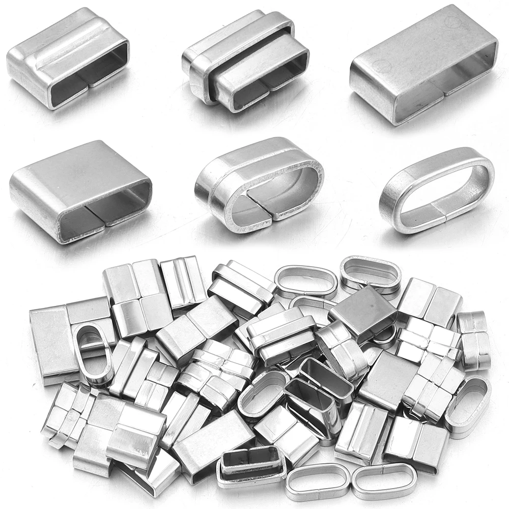5 teile/los Edelstahl Spacer Perlen Quadrat Rohr Stecker Lederband Armband Für DIY Schmuck Machen Zubehör Erkenntnisse
