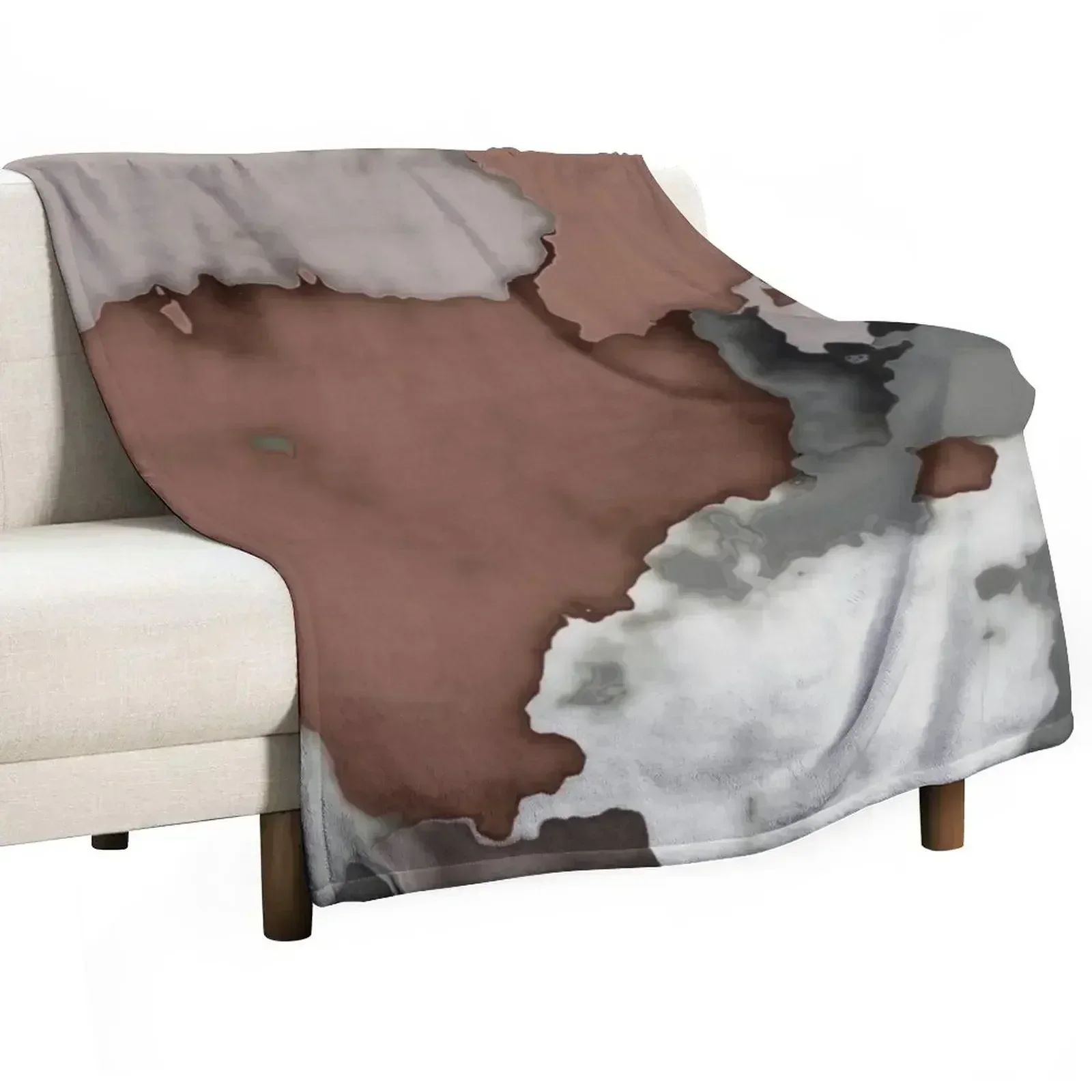 Rustic Abstract Marble - shades of grey and brown Throw Blanket Summer Beddings Nap Multi-Purpose Bed covers Blankets
