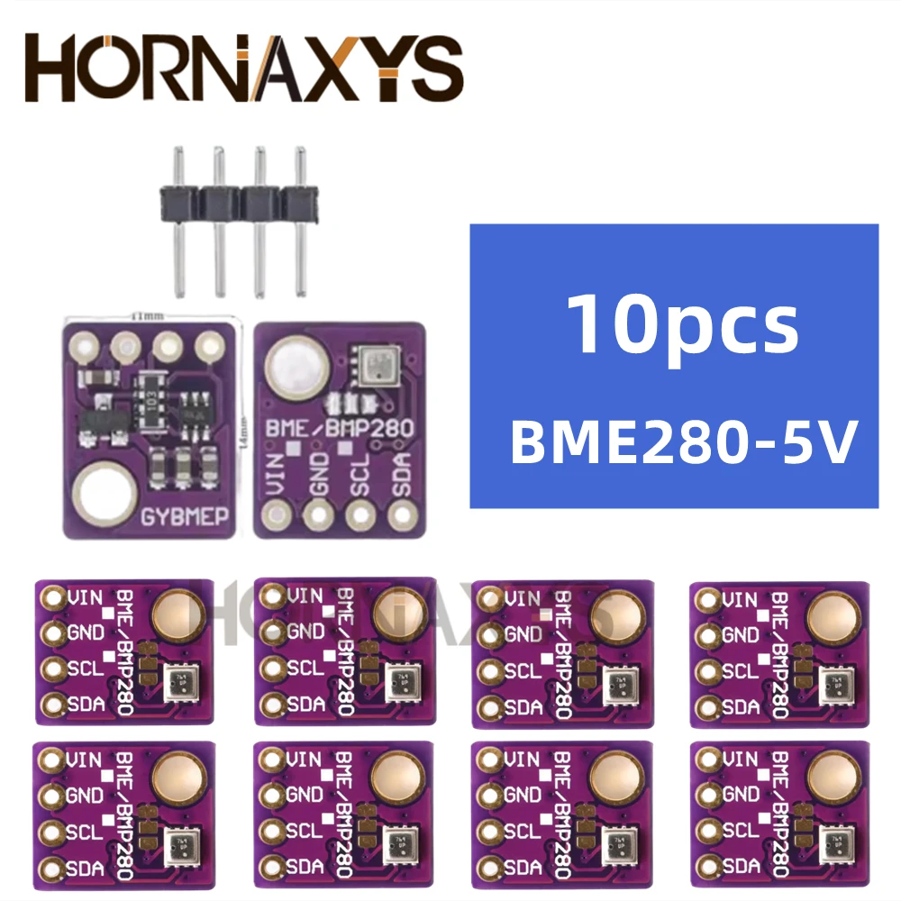 5pcs/10pcs/BME280 5V 3.3V Digital Sensor Temperature Humidity Barometric Pressure Sensor Module I2C SPI 1.8-5V