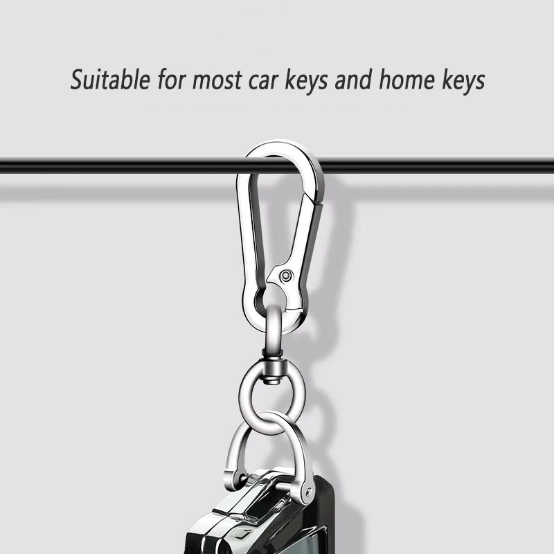 Car Key Chain Pendant Metal Simple Key Chain Men\'s Waist Hanging Buckle Ring Pendant High-end Business Anti-lost Key Chain