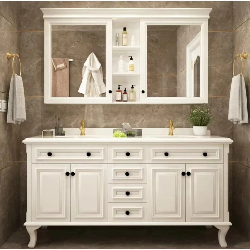 

Freestanding bathroom vanity, wooden cabinet, double bathroom vanity with sink