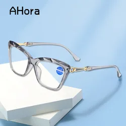 Ahora Ladies Cat Eye Presbyopia Reading Glasses Women Fashion Anti Blue Ray Eyewear with +1.0+1.25+1.5+1.75+2.0+2.5+3.0+3.5+4.0