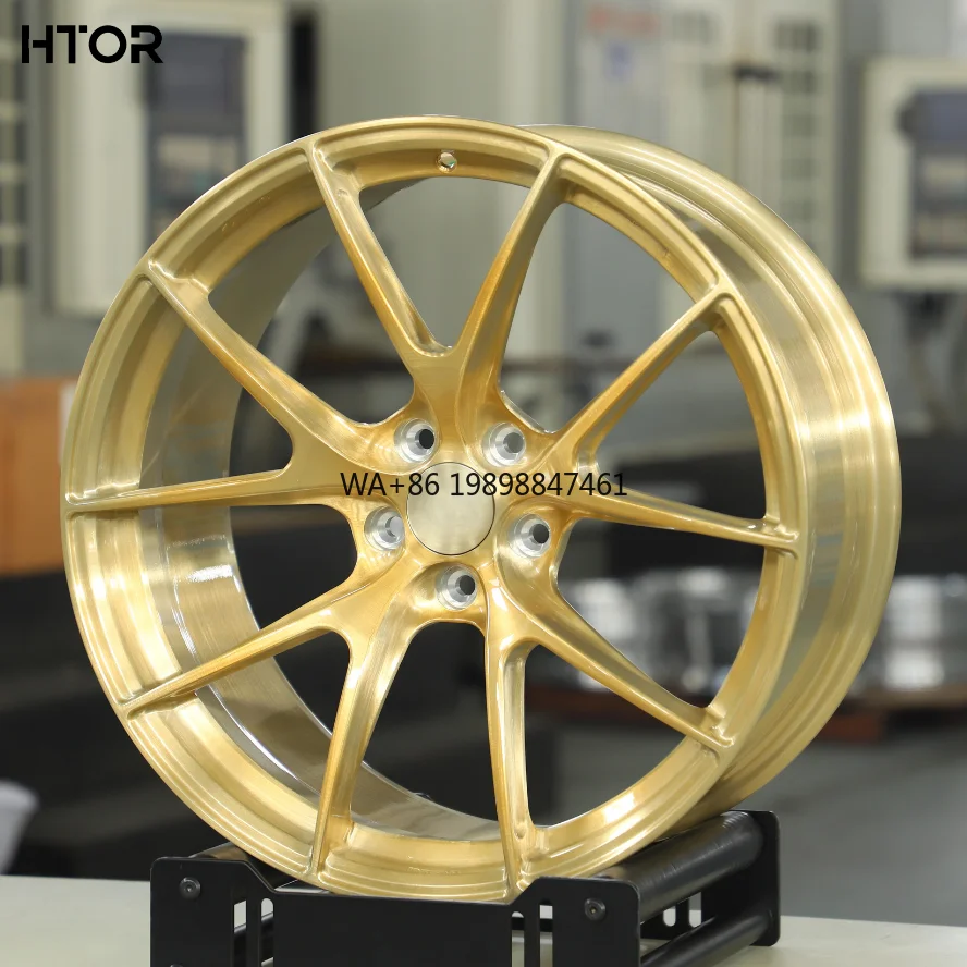 

HTOR Vs-5rs Recessed One-piece Forged Wheel Double Five Spokes 18 19 20 Inch Brushed Gold New Custom-made 5X120 5x112 for E30