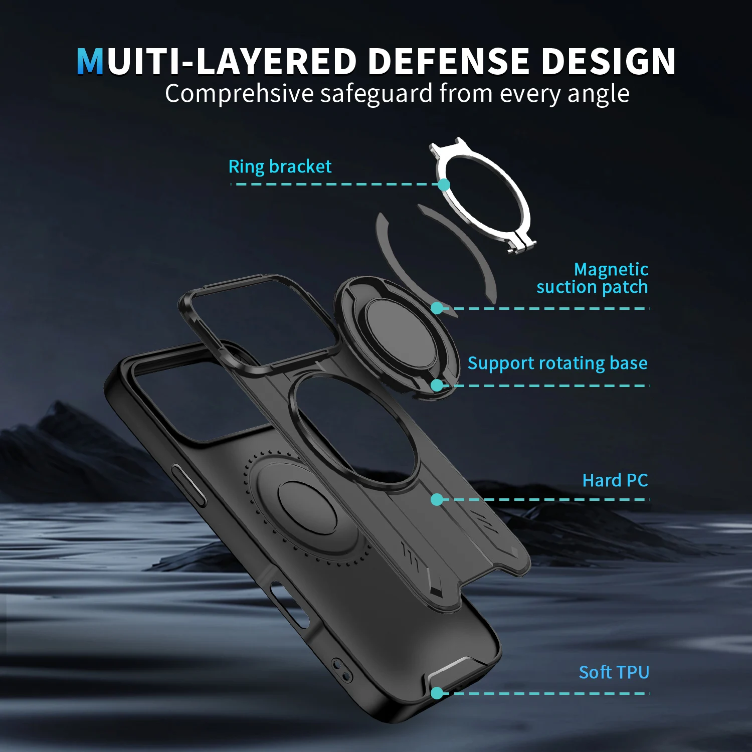 Casing Nyaman Pas Keras Magnetik untuk Iphone 17 Pro Max 16 Plus 17 Air 16e 15 14 13 12 Pro Iphone16 Iphone17 Aksesori