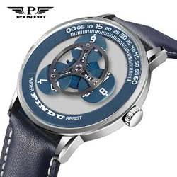 PINDU Design Unique Personalized Dial 42MM Mechanical Watch Luminous Stainless Steel Case Blue Luxury Men's Watch Miyota 8215A